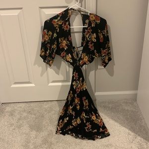 Brand new beautiful black with flowers dress